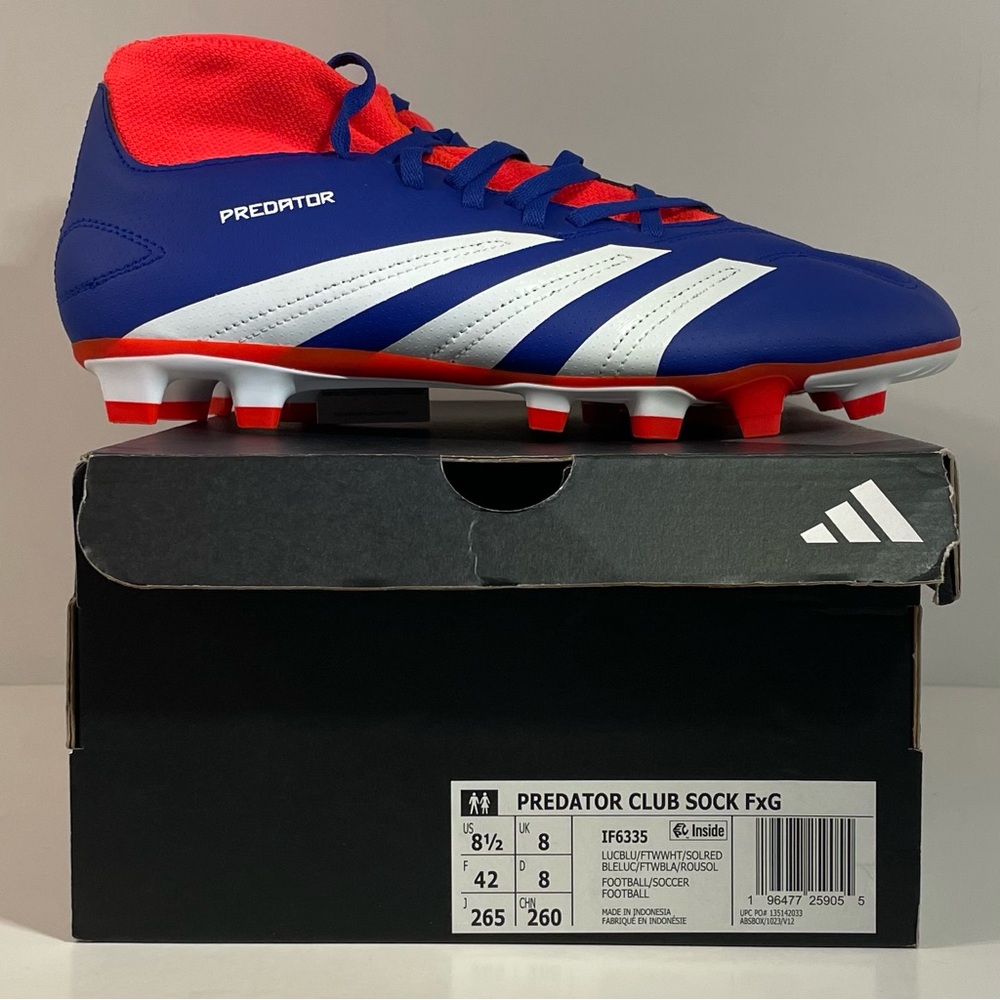 ⚽[BRAND NEW] ADIDAS PREDATOR CLUB SOCK FG ADVANCEMENT PACK MENS CLEATS SIZE 8.5⚽